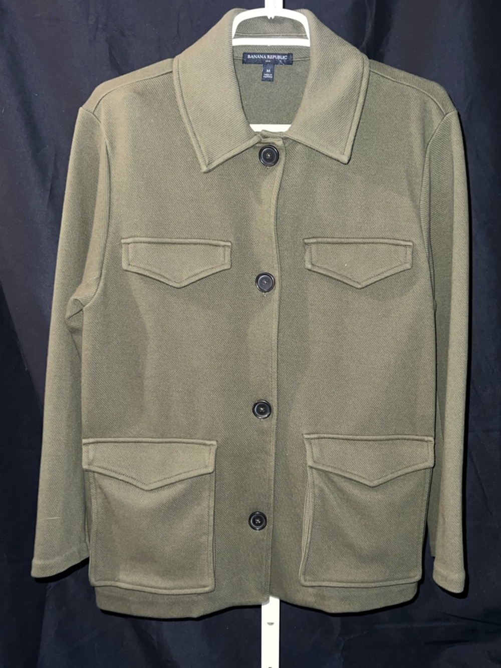 Banana Republic Olive Utility Button-Front Jacket
